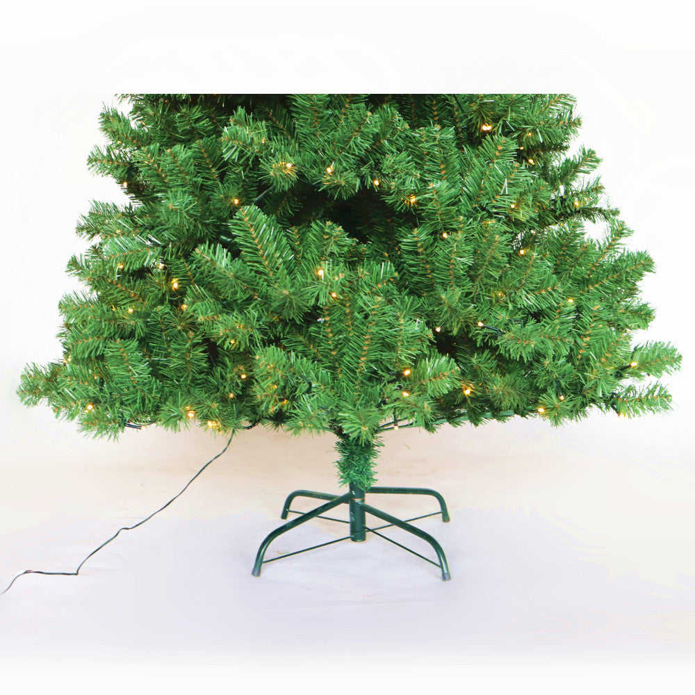 Pre-lit Christmas Tree 7.5ft Artificial Hinged Xmas Tree with 400 Pre-strung Led Lights Foldable Stand