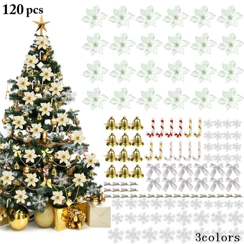 Christmas Flower Set Christmas Tree Decoration Christmas Flowers