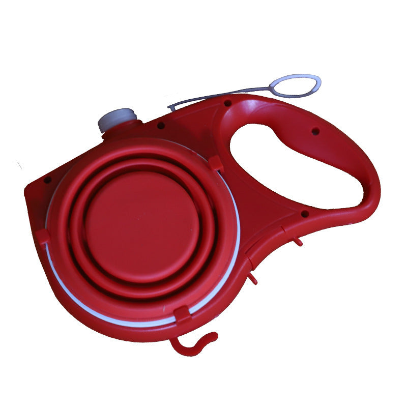 Colorful Dog Leash With Water Bottle, Cup And Pet Rope