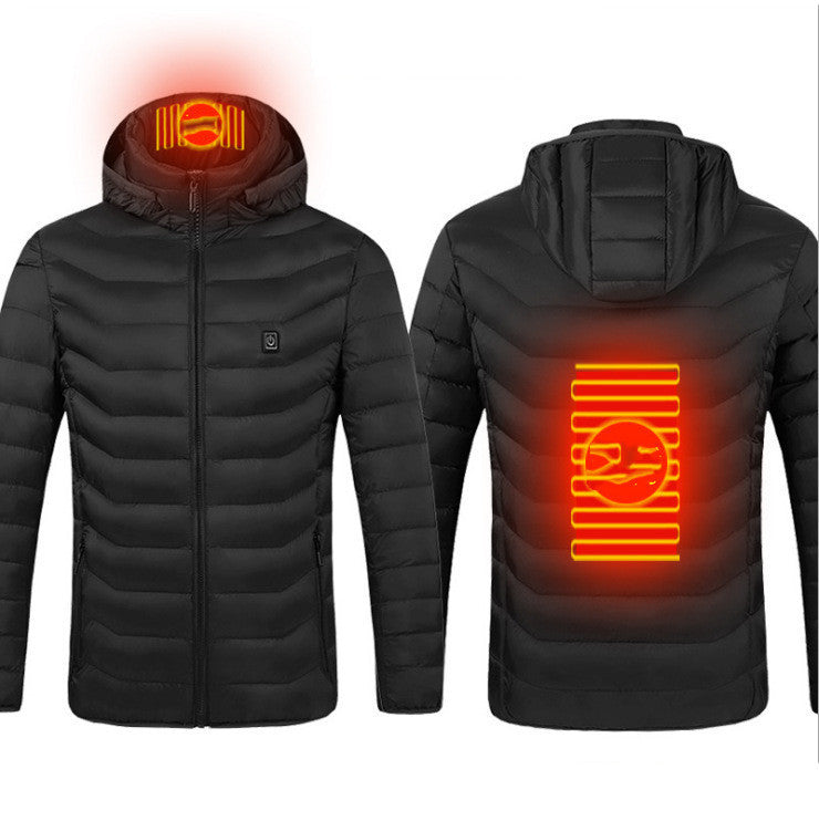 USB Heated Jacket Coat For Men Winter Thermal Warmth