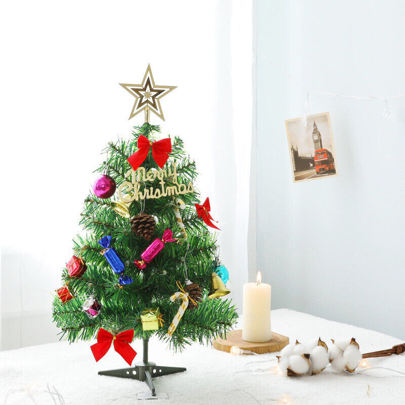 Tabletop Artificial Small Mini Christmas Tree LED Lights Ornament