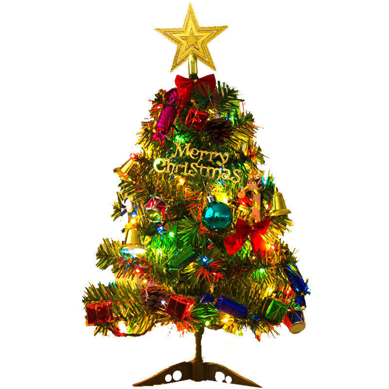 Tabletop Artificial Small Mini Christmas Tree LED Lights Ornament