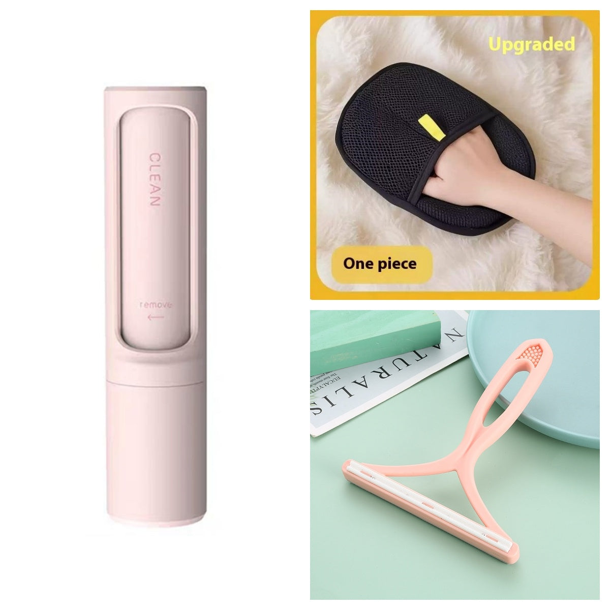 Portable Reusable Pet Hair Remover Brush For Cats Dogs