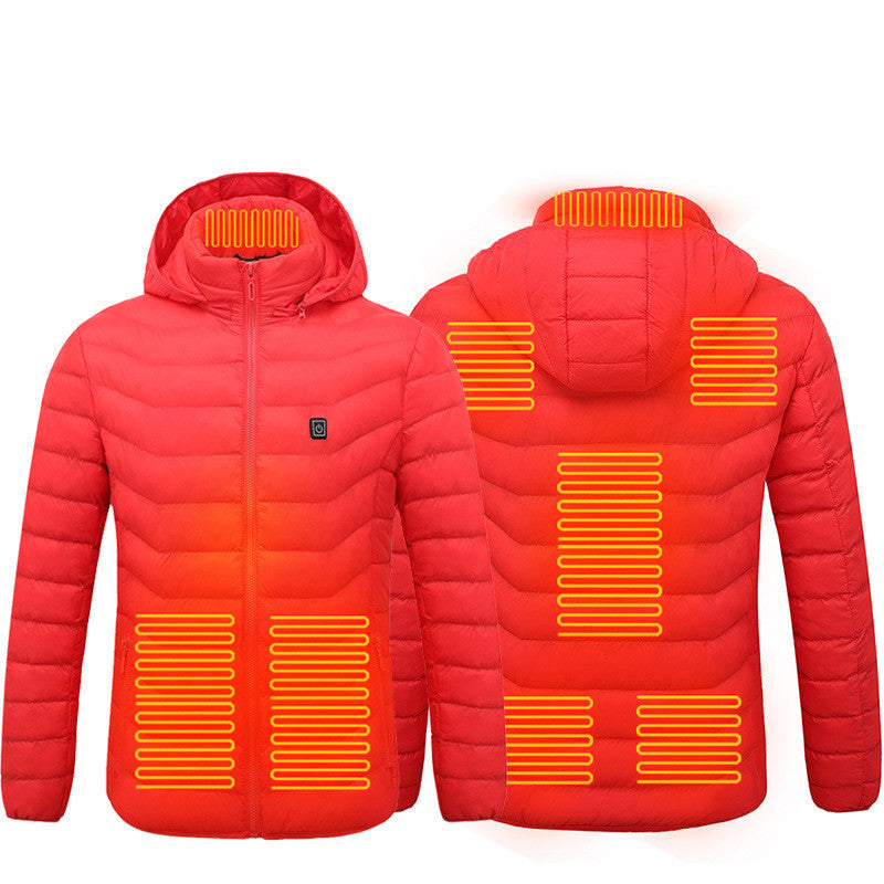 USB Heated Jacket Coat For Men Winter Thermal Warmth