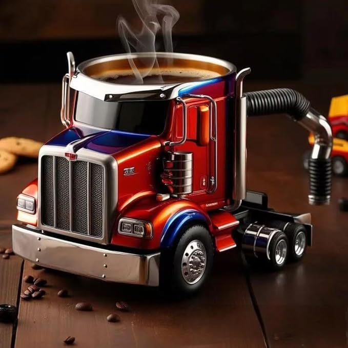 Durable Semi Truck Coffee Mug Handcrafted Family Gift Cup