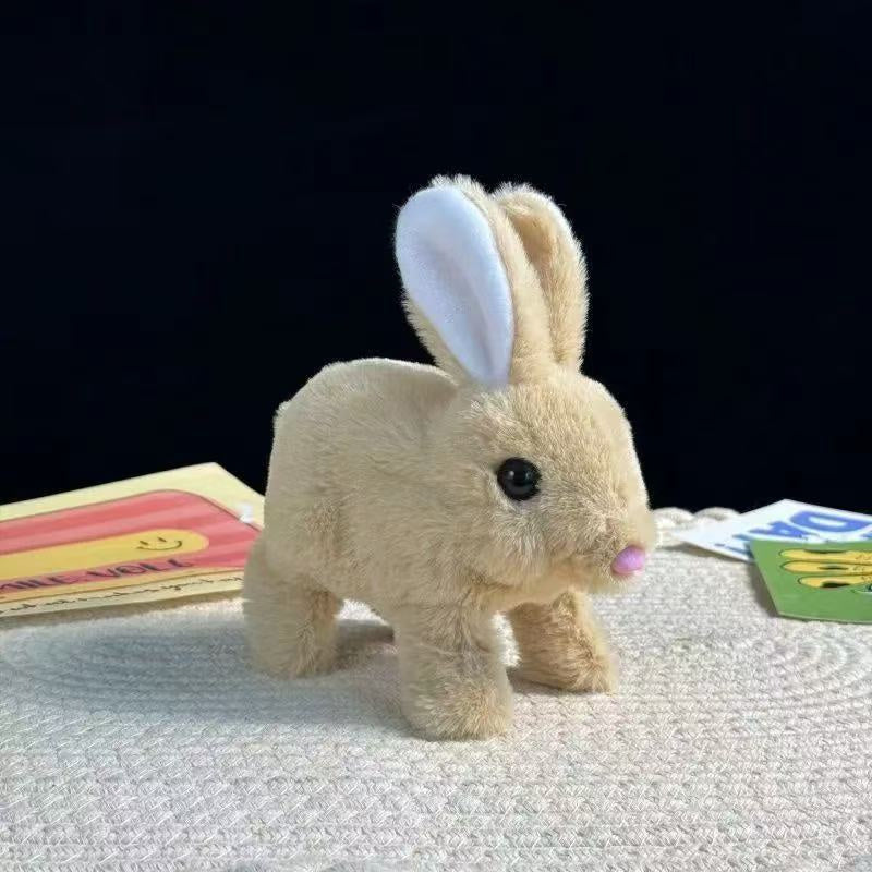 Robot Puppy Short Plush Doll Music Sound 16cm White Brown