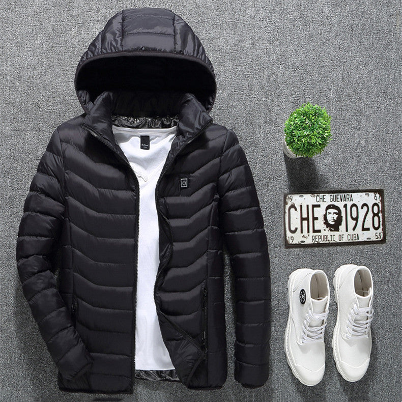USB Heated Jacket Coat For Men Winter Thermal Warmth