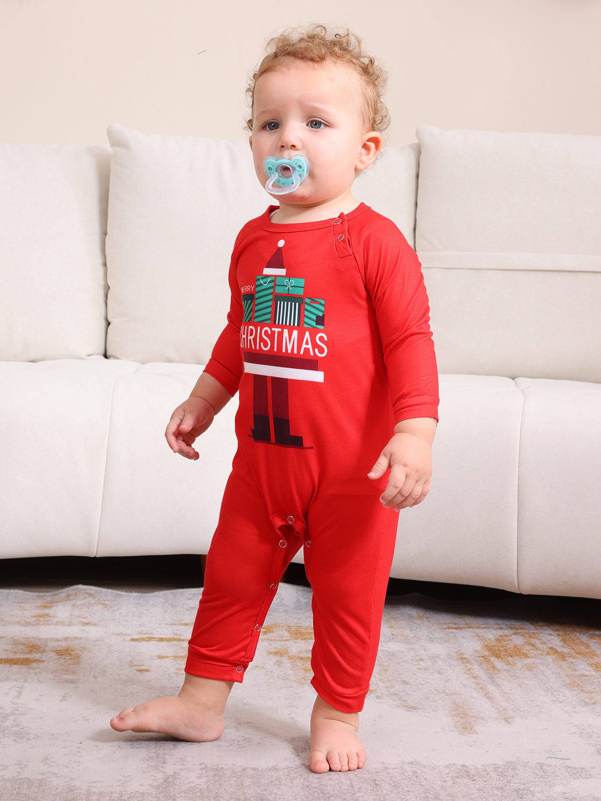 2024 Autumn And Winter Cross-border European And American Boys And Girls Women&#039;s Clothing Men&#039;s Long Sleeve Trousers New Cross-border Christmas Family Suit