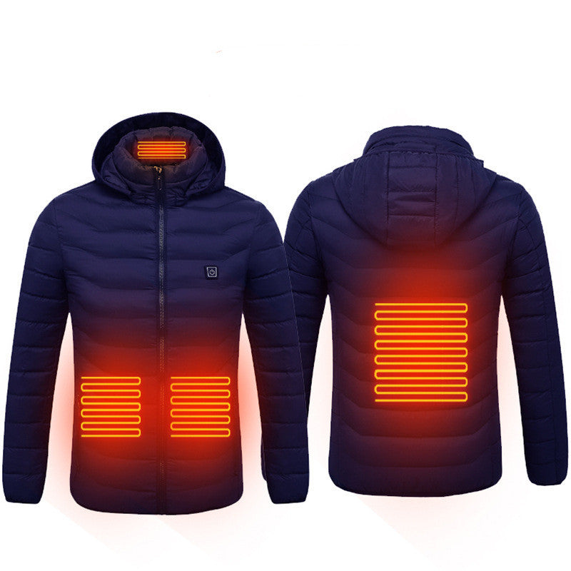 USB Heated Jacket Coat For Men Winter Thermal Warmth