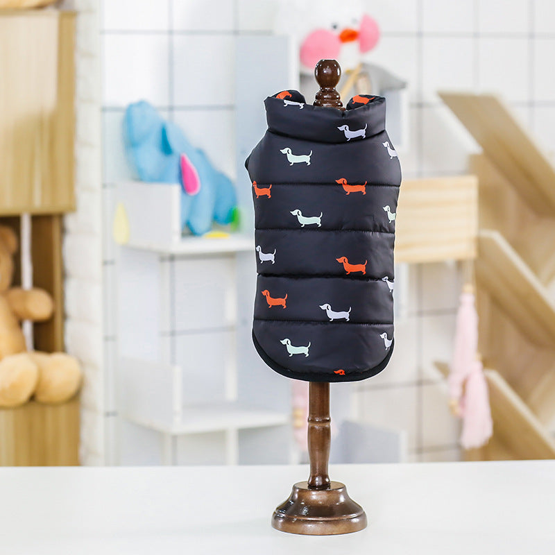 Cotton Casual Dog Vest for Dogs: Black, Dark Blue, S-XXL