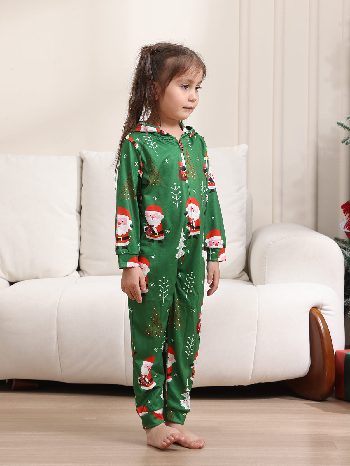 2024 Cross-border Europe And The United States Boys And Girls Women&#039;s Men&#039;s Long Sleeve Trousers New Cross-border Christmas Family One-part Pajamas