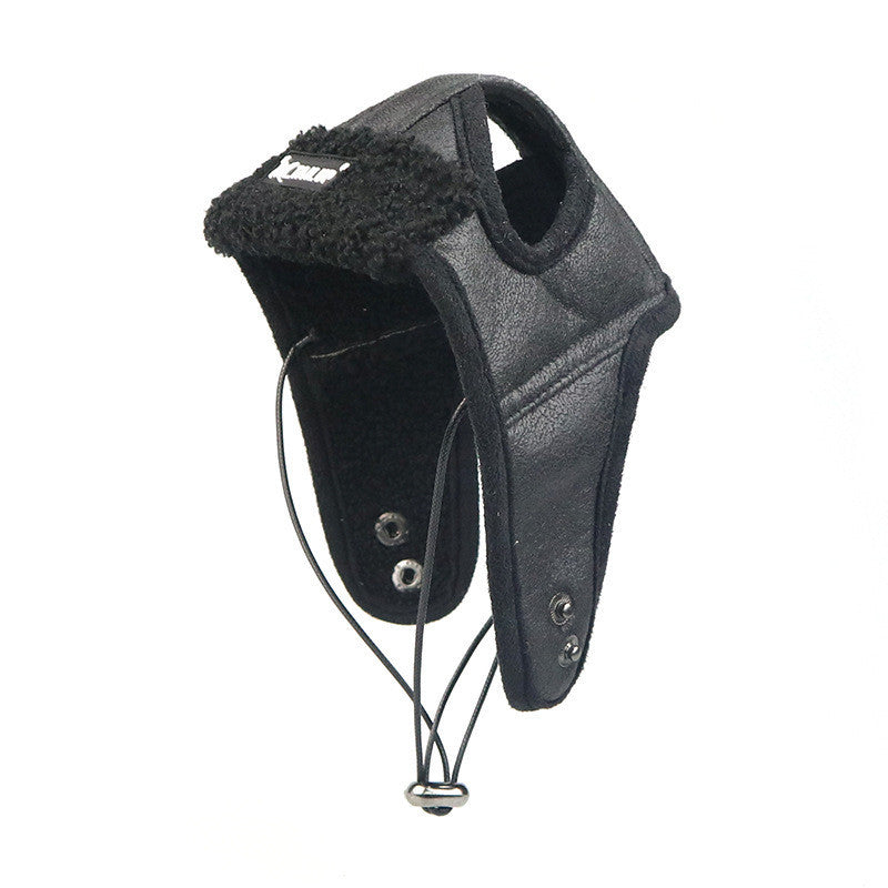 Autumn Winter PU Leather Dog Cap for Dogs in Brown and Black