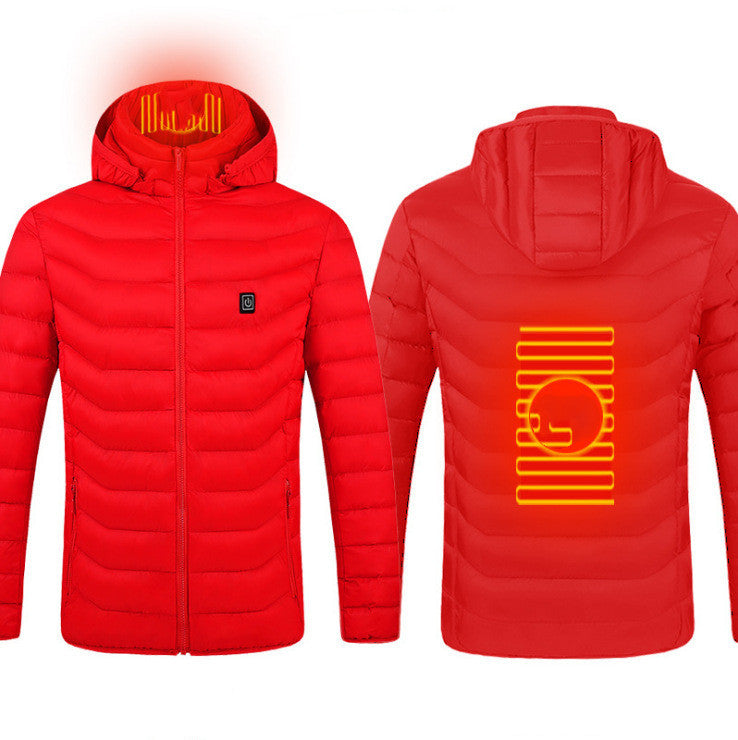 USB Heated Jacket Coat For Men Winter Thermal Warmth
