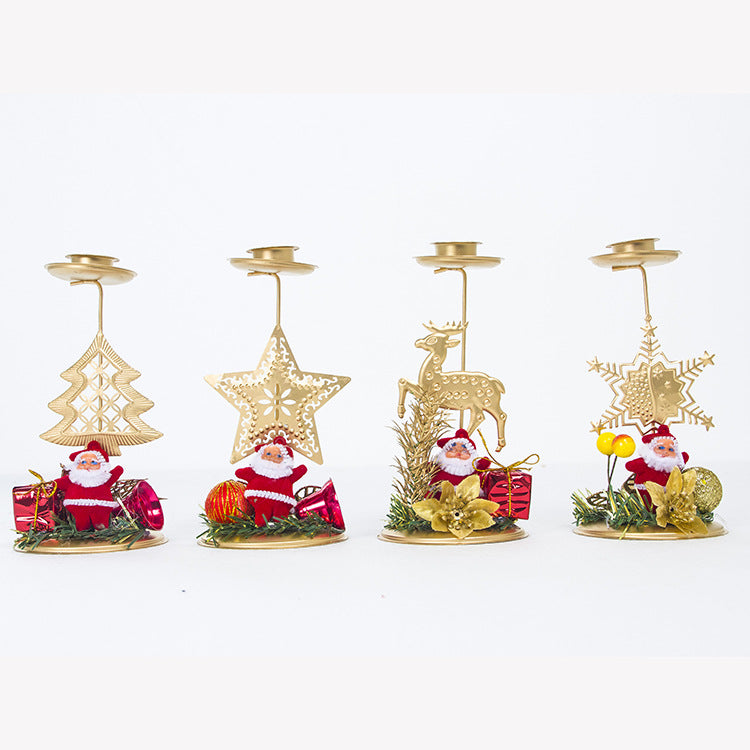 Christmas Iron Candlestick Decoration Desktop Background