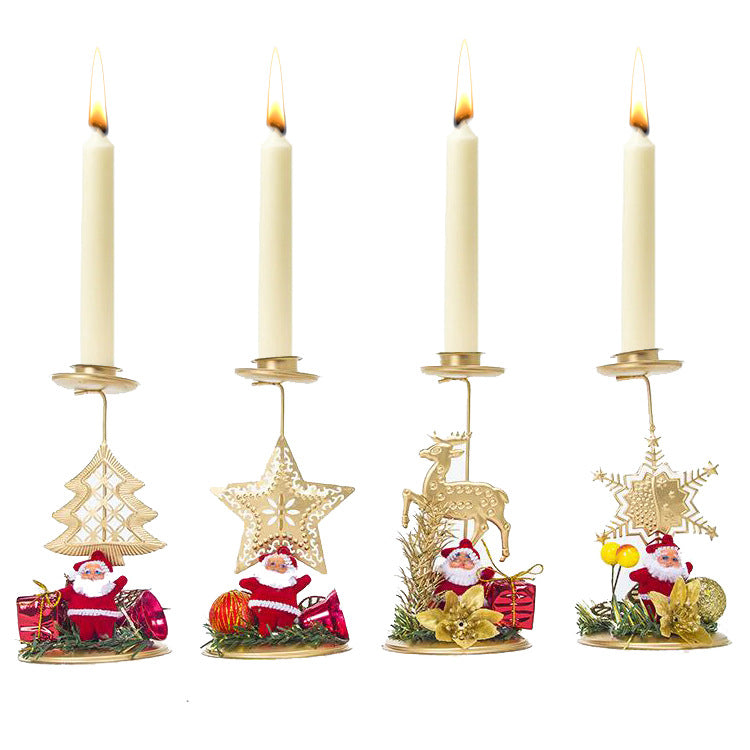 Christmas Iron Candlestick Decoration Desktop Background