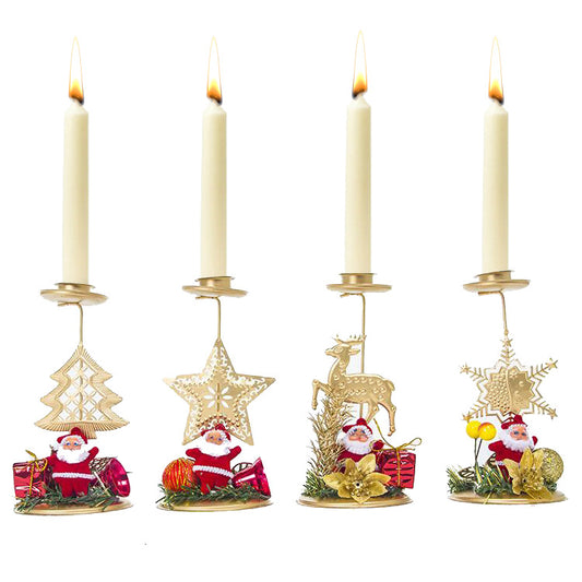 Christmas Iron Candlestick Decoration Desktop Background