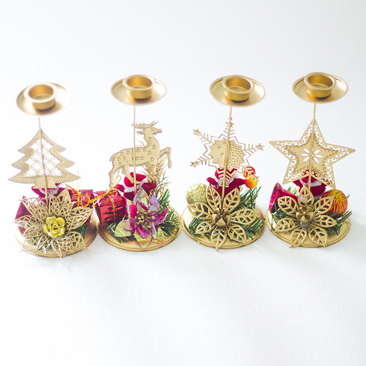 Christmas Iron Candlestick Decoration Desktop Background