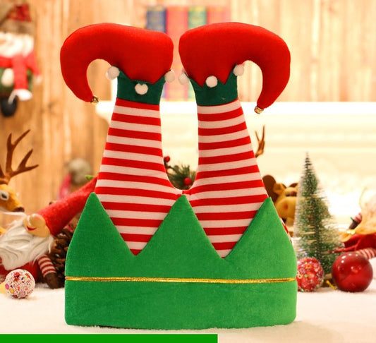 Fancy Christmas Caps Men Women Xmas Trousers Hat Clown Trousers Leg Hat For Party Celebration Home Gift
