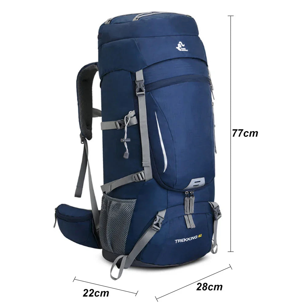 Waterproof Hiking Backpack Camping Rucksack Blue-1