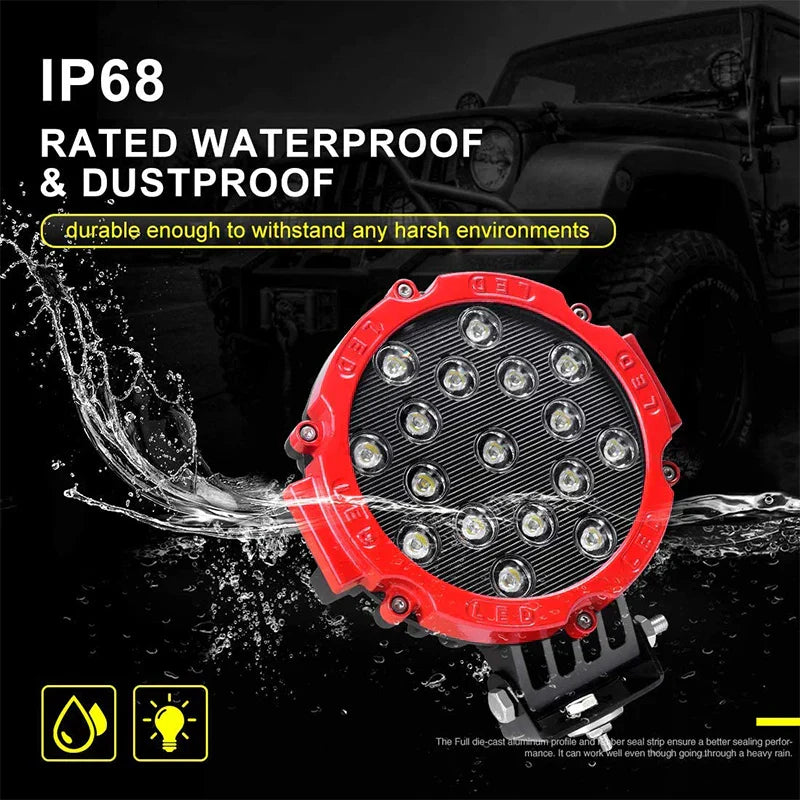 7-inch LED Light Bar 51W - 4x4 Off-Road Accessories-1