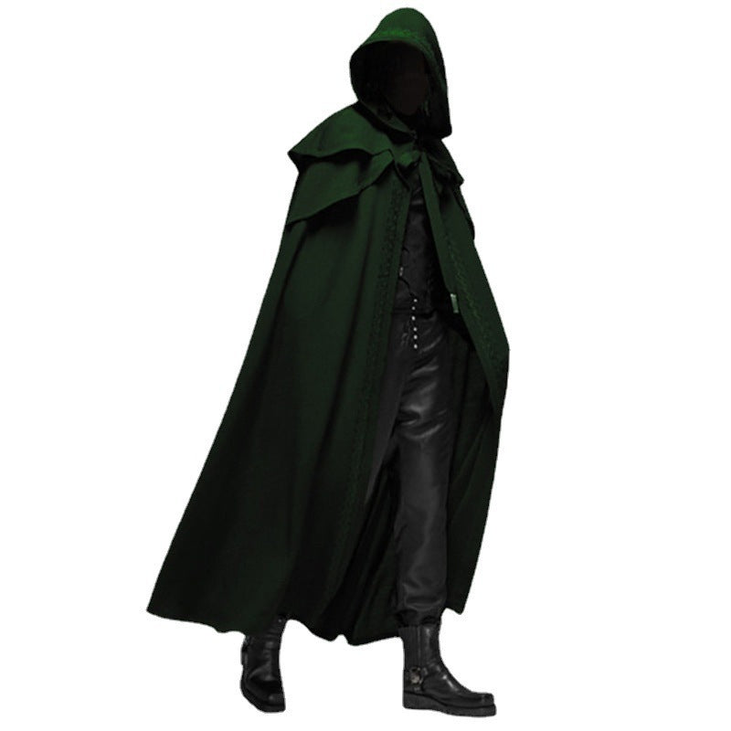 Halloween Party Medieval 4-color Cloak Gothic Men&#039;s Long Cloak