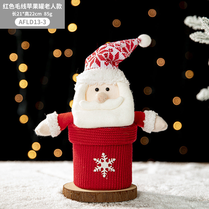 Christmas Gift Box Portable Santa Claus Elk Apple Bag Peaceful Fruit Packaging Box Christmas Eve Gift Bag