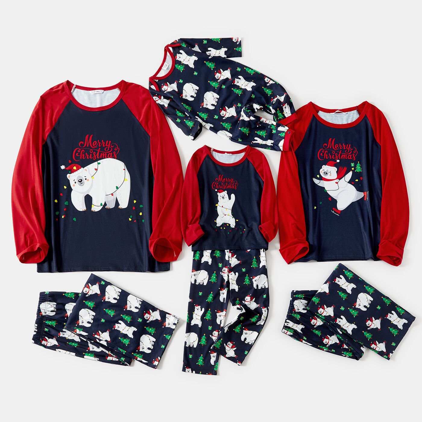 2025 Amazon Wish Cross-border European And American Autumn Parent-child Wear Loose Casual Printing Color Matching Round Neck Christmas Style
