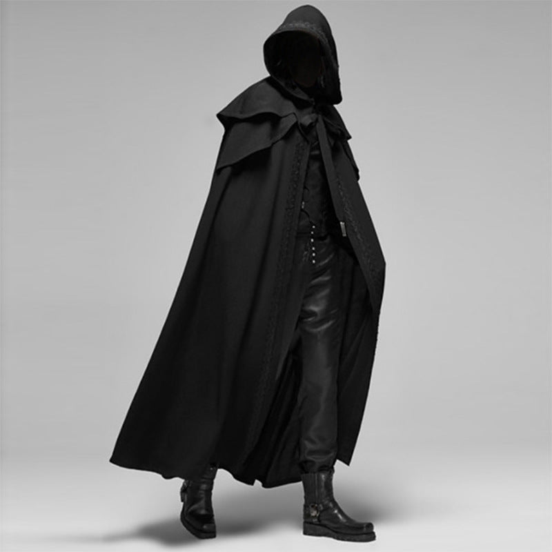 Halloween Party Medieval 4-color Cloak Gothic Men&#039;s Long Cloak