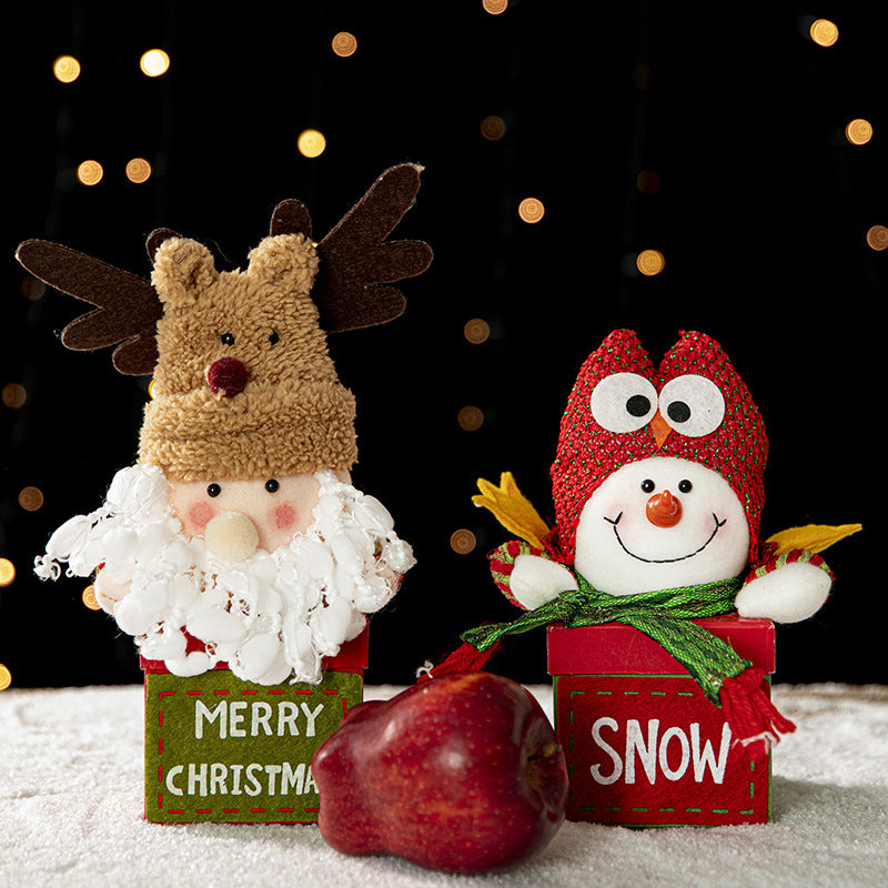 Christmas Gift Box Portable Santa Claus Elk Apple Bag Peaceful Fruit Packaging Box Christmas Eve Gift Bag