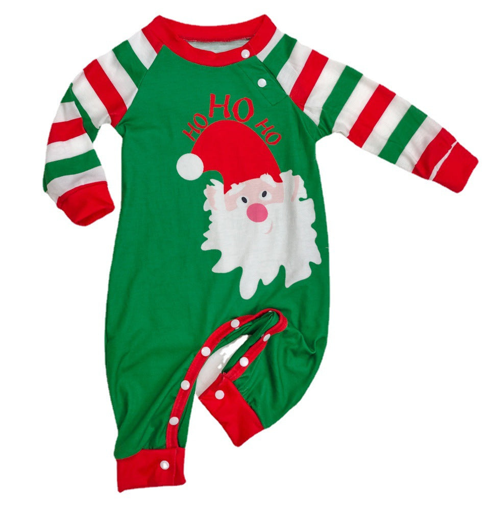 New Letter Striped Christmas Parent-child Clothes Printed Home Clothes Pajamas