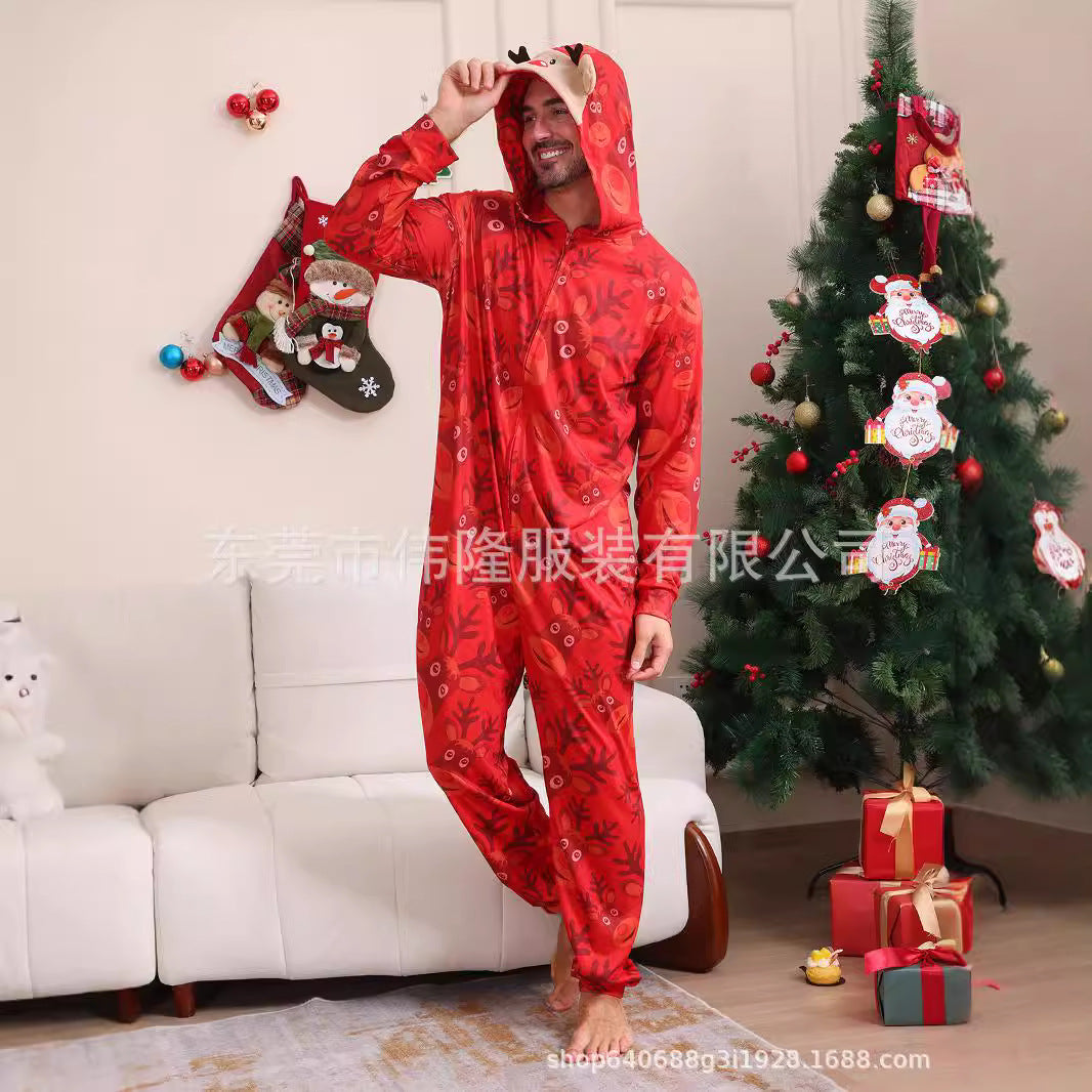 Boys And Girls Women&#039;s Clothing Men&#039;s Long Sleeve Trousers New Cross-border Christmas Family Suit