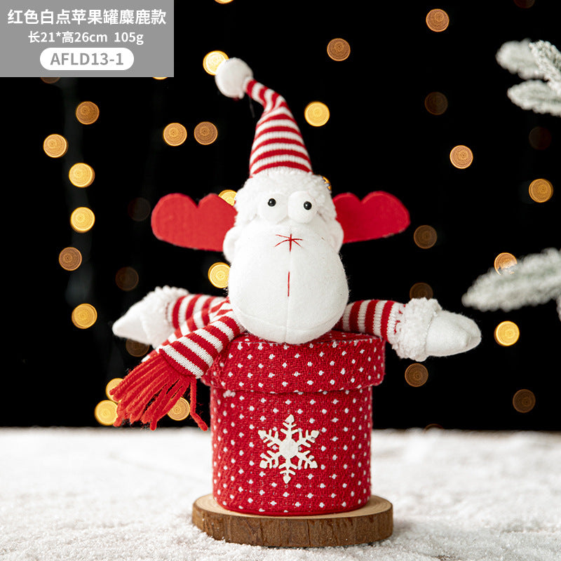 Christmas Gift Box Portable Santa Claus Elk Apple Bag Peaceful Fruit Packaging Box Christmas Eve Gift Bag