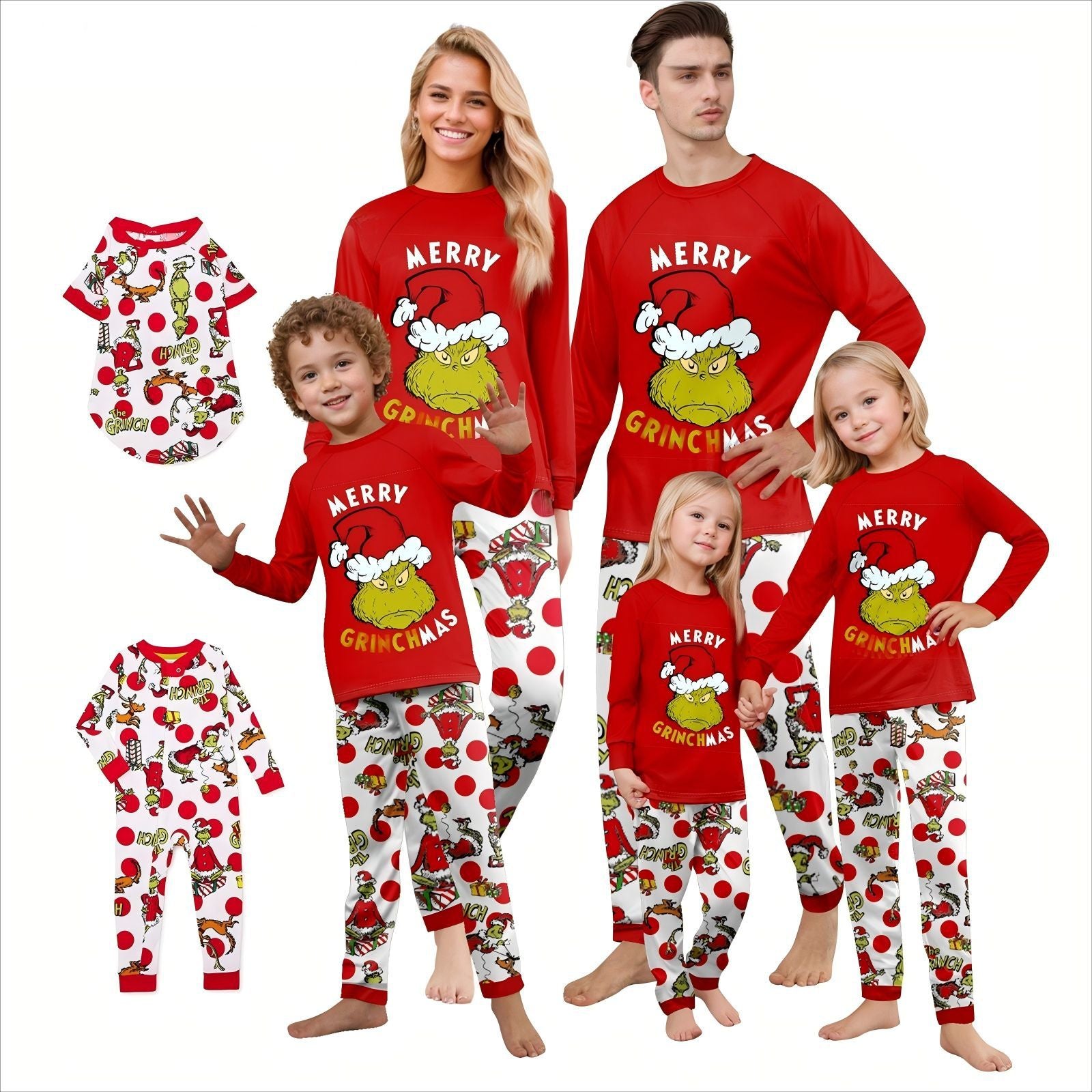 Amazon Europe And The United States New Christmas Family Home Parent-child Suit Printed Pajamas Ebay Long Sleeve Round Neck