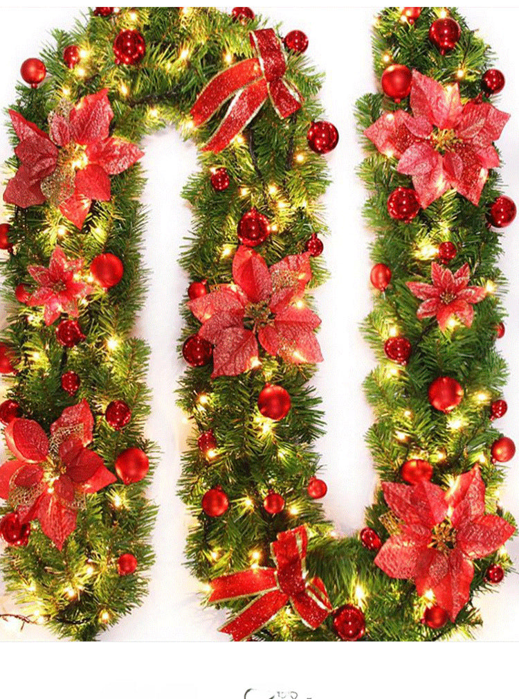 2.7 Meters New Products With Lights Rattan Christmas Decorations PVC Material Christmas Tree Decoration Pendant