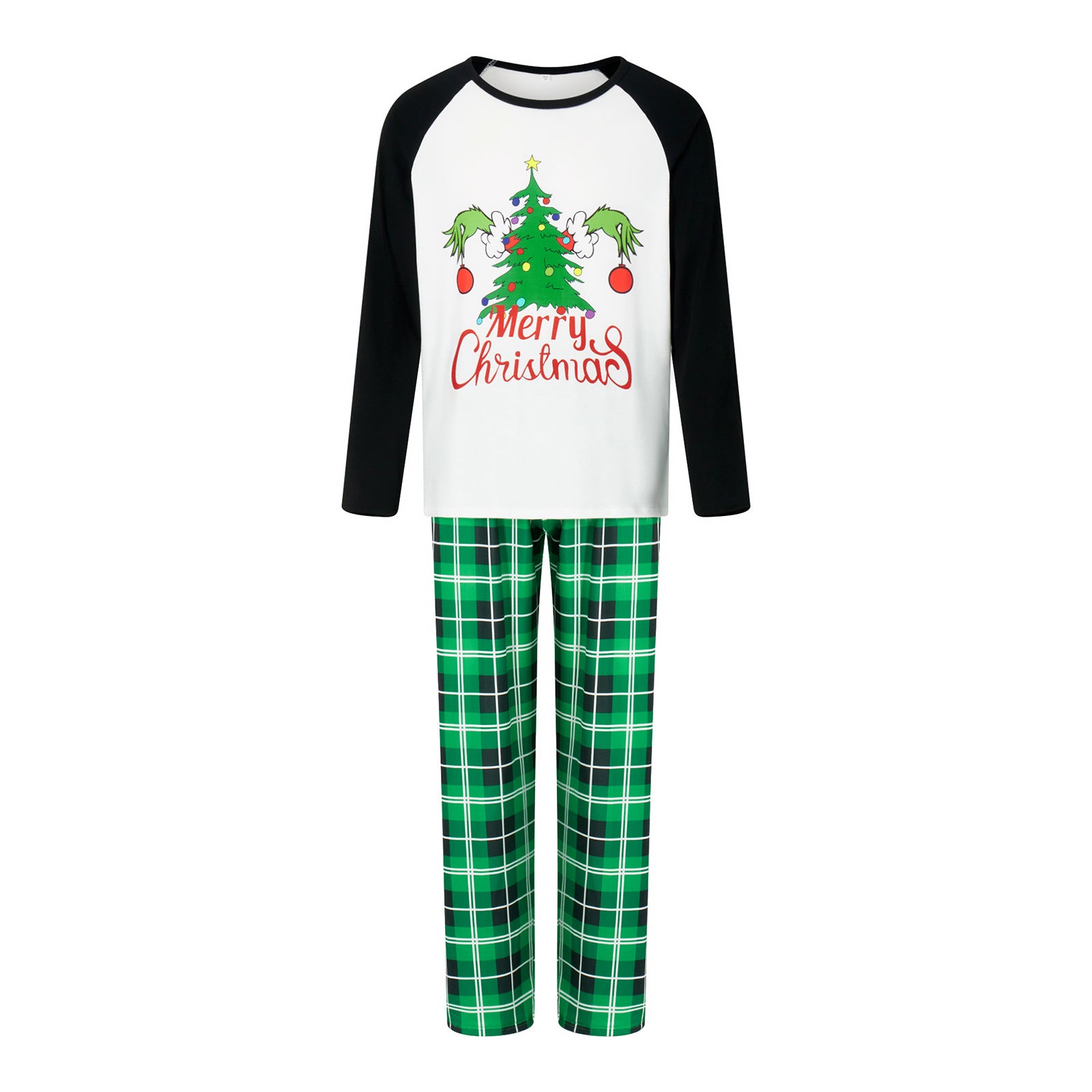 New Christmas Elk Print Long-sleeved Pajamas Suit