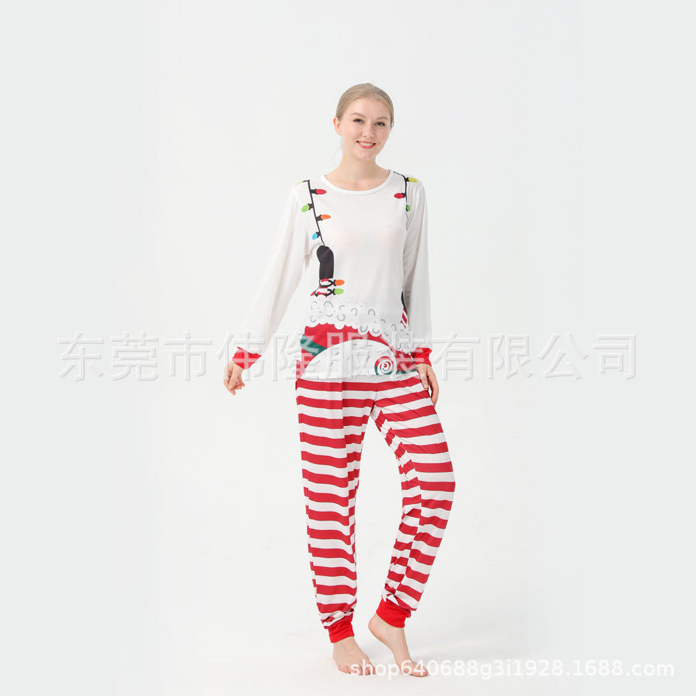 Family Wear Printing Suit Baby Boy Whole Family Dog Family European And American Christmas Parent-child Pajamas