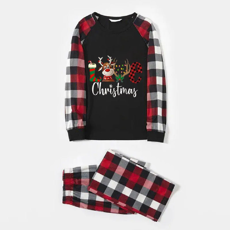 Christmas Parent-Child Family Holiday Suit Christmas Elk Family Suit Puppy Suit