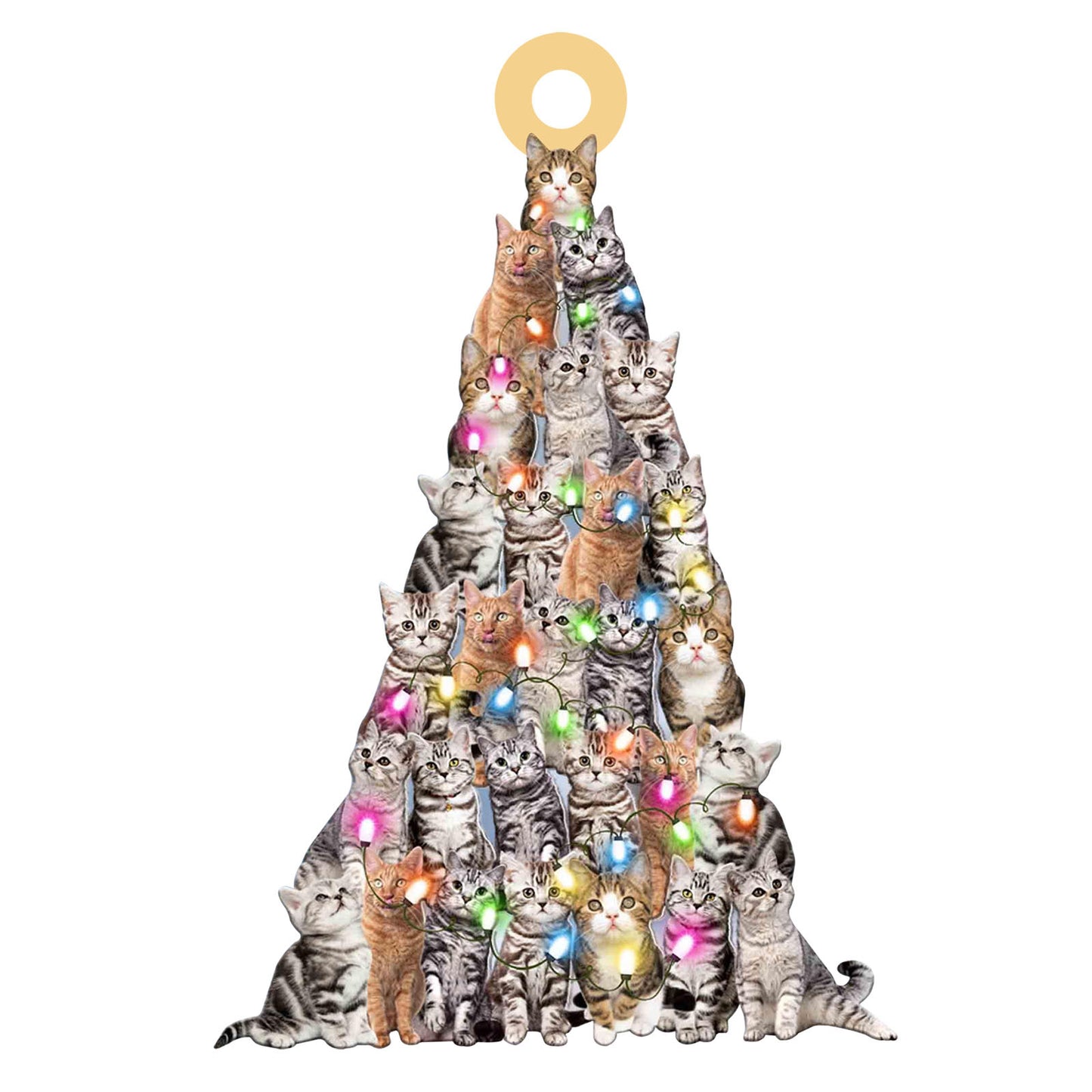 Cute Christmas Tree Wood Ornaments For Cats And Pets