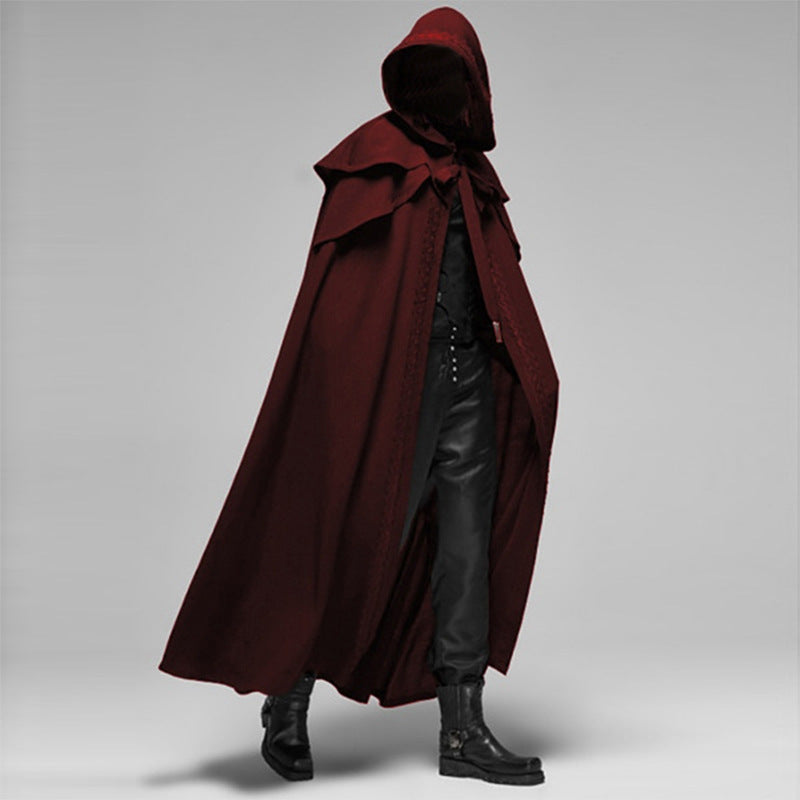 Halloween Party Medieval 4-color Cloak Gothic Men&#039;s Long Cloak