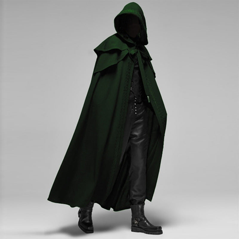 Halloween Party Medieval 4-color Cloak Gothic Men&#039;s Long Cloak