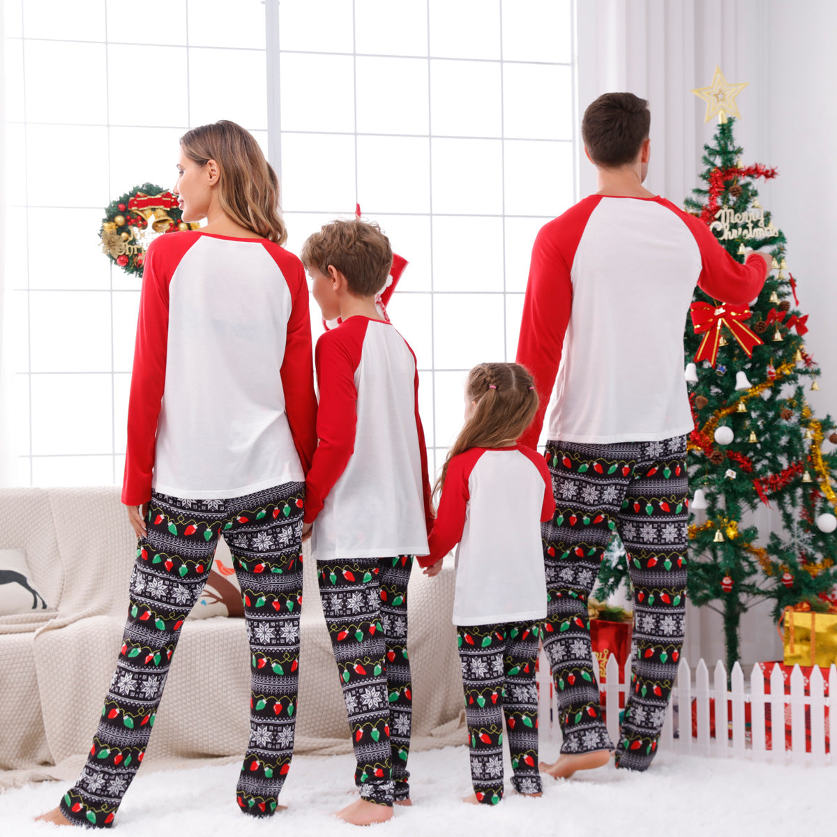New Amazon Europe And The United States Christmas Parent-child Wear Family Wear Home Wear Pajamas Set