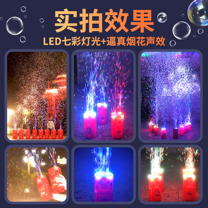 New Year Fireworks Bubble Machine Lighting Music Wedding Festive Fireworks Automatic Bubble Machine New Year Children&#039;s Toys