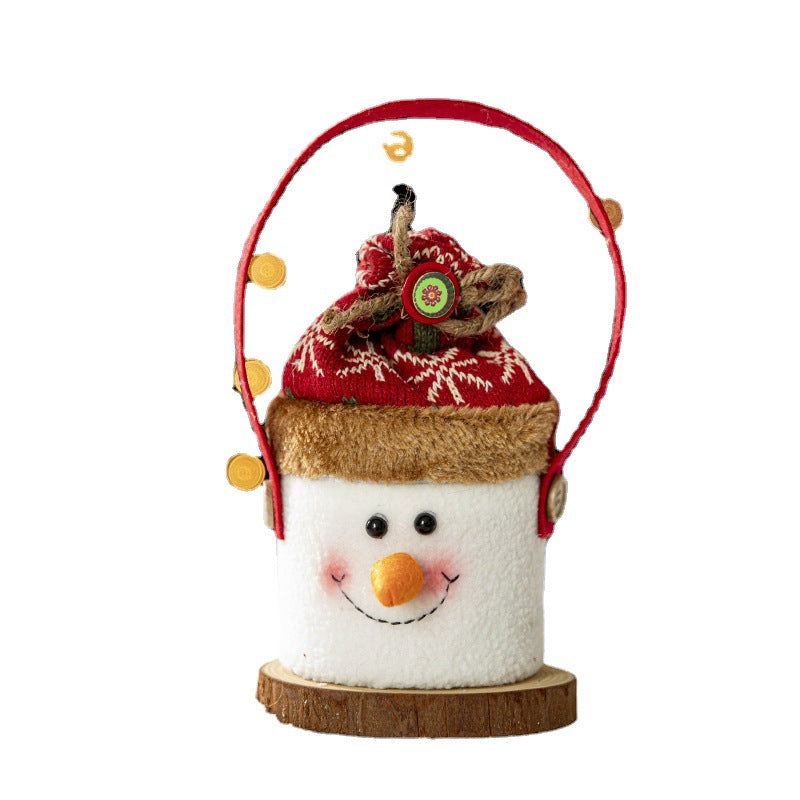 Christmas Gift Box Portable Santa Claus Elk Apple Bag Peaceful Fruit Packaging Box Christmas Eve Gift Bag