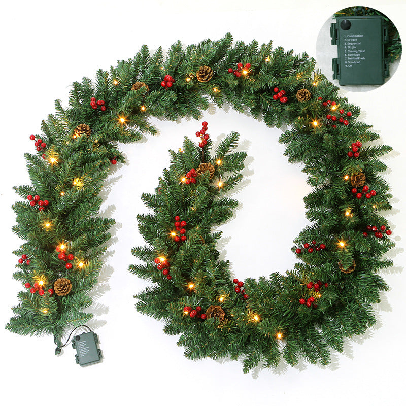 2.7 Meters New Products With Lights Rattan Christmas Decorations PVC Material Christmas Tree Decoration Pendant