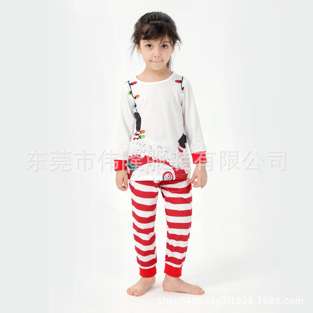Family Wear Printing Suit Baby Boy Whole Family Dog Family European And American Christmas Parent-child Pajamas