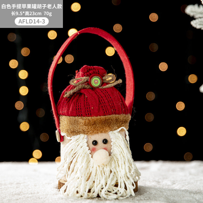 Christmas Gift Box Portable Santa Claus Elk Apple Bag Peaceful Fruit Packaging Box Christmas Eve Gift Bag