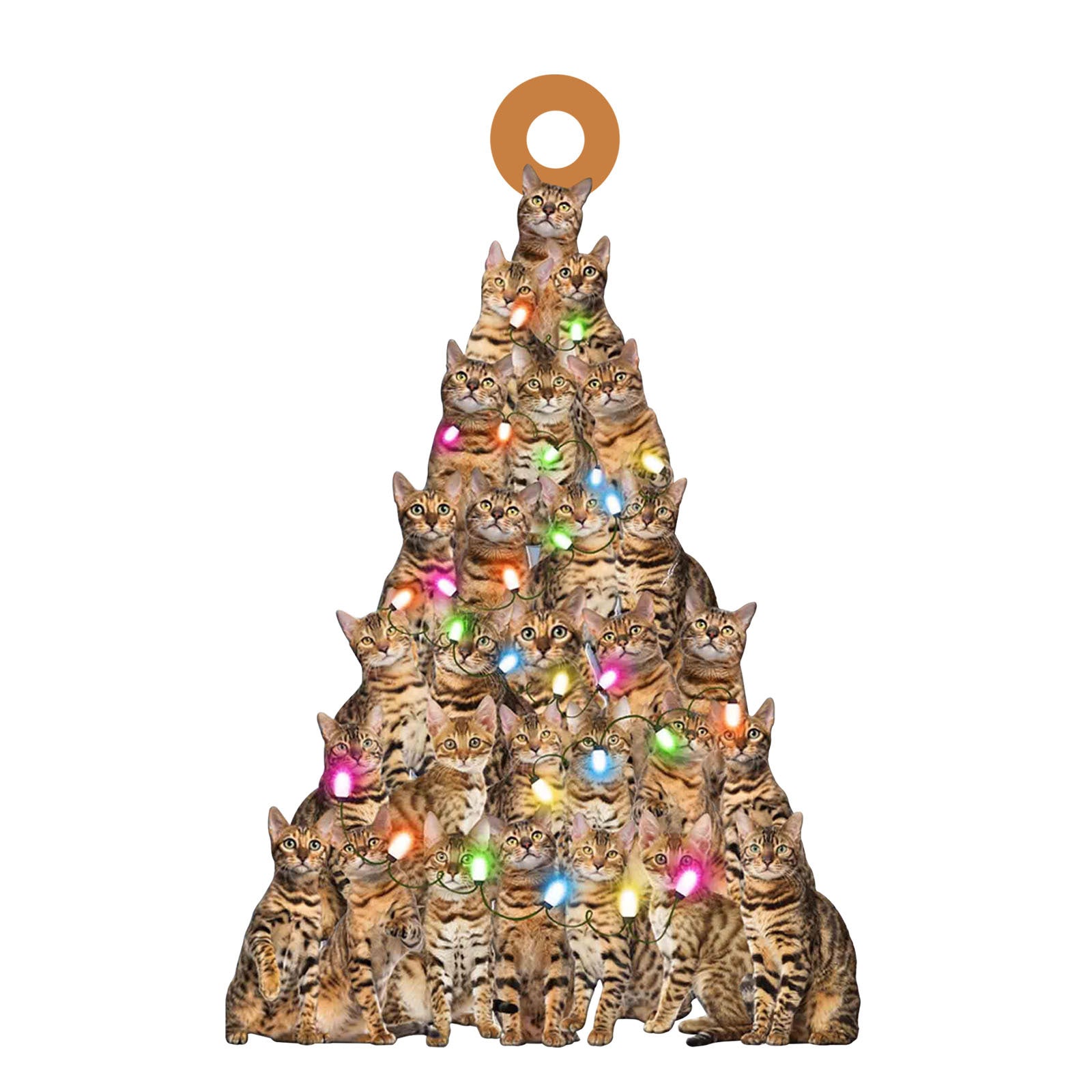 Cute Christmas Tree Wood Ornaments For Cats And Pets