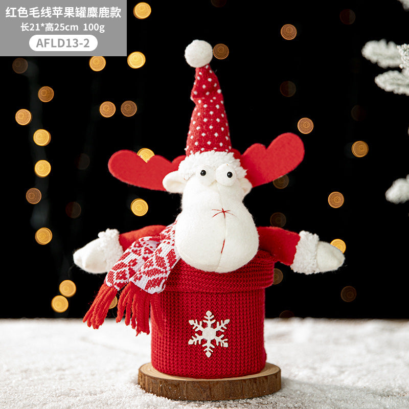 Christmas Gift Box Portable Santa Claus Elk Apple Bag Peaceful Fruit Packaging Box Christmas Eve Gift Bag