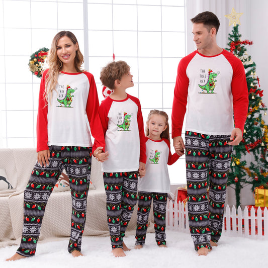 New Amazon Europe And The United States Christmas Parent-child Wear Family Wear Home Wear Pajamas Set