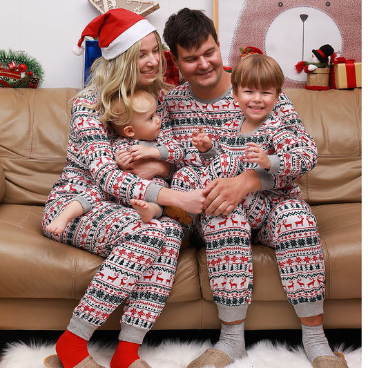 Hot Selling European And American Christmas New Parent-child Outfit Home Suit Pajamas